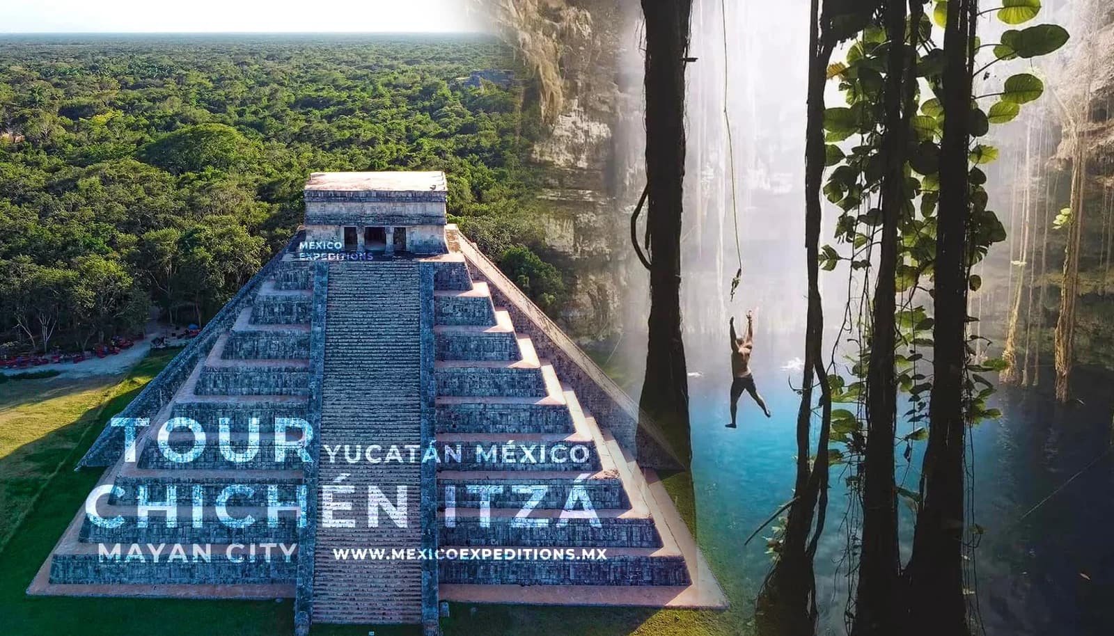 Tour a "Chichén Itzá" zona arqueológica, 1 cenote, 1 hacienda, caminata por "Valladolid" pueblo mágico, saliendo desde la ciudad de Mérida Yucatán